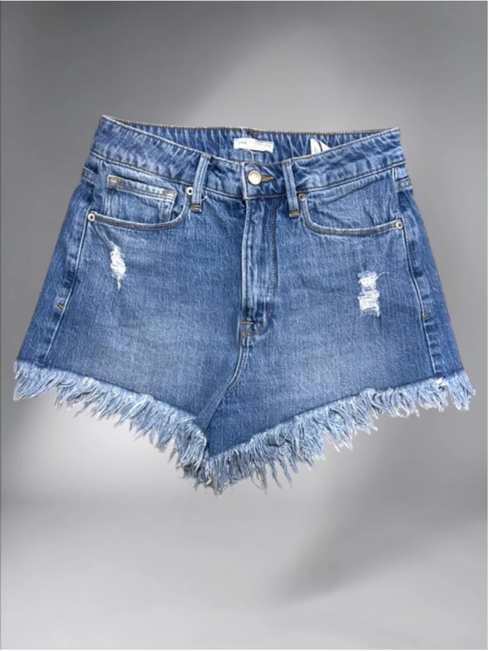 Good American Bombshell Short Chewed Pockets Size 4/27